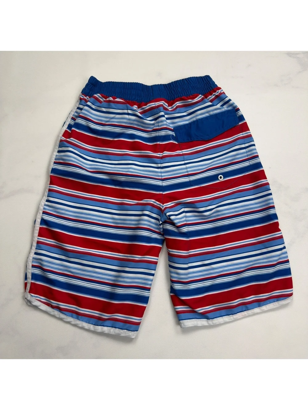 kidpik Swim Trunks Striped Drawstring Elastic Waist - Boys XL